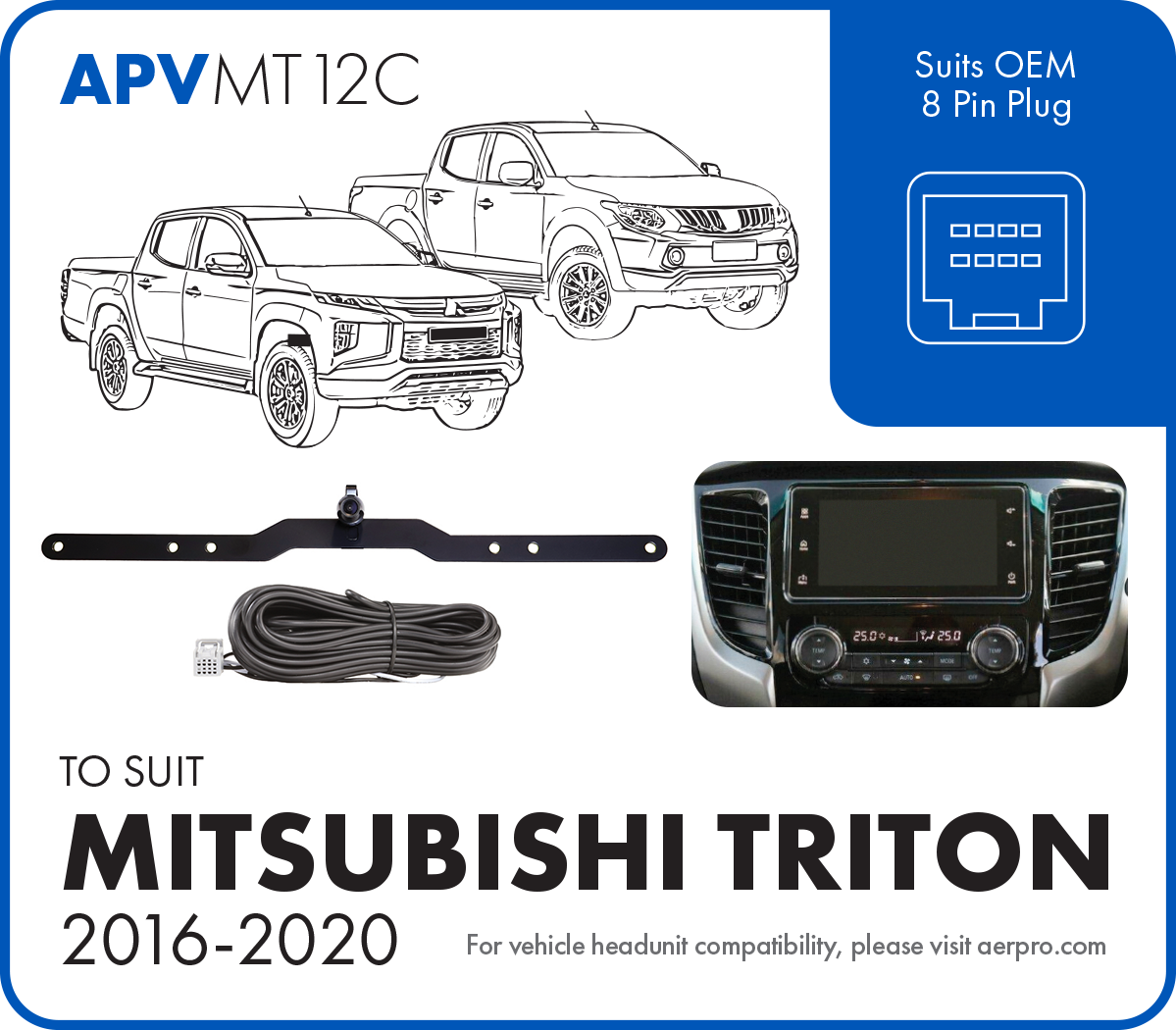 Mitsubishi Triton Reversing Camera 2016-20*