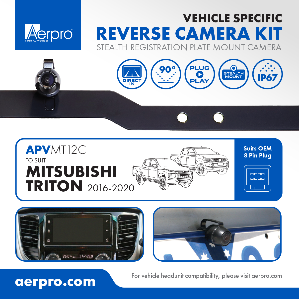 Mitsubishi Triton Reversing Camera 2016-20*