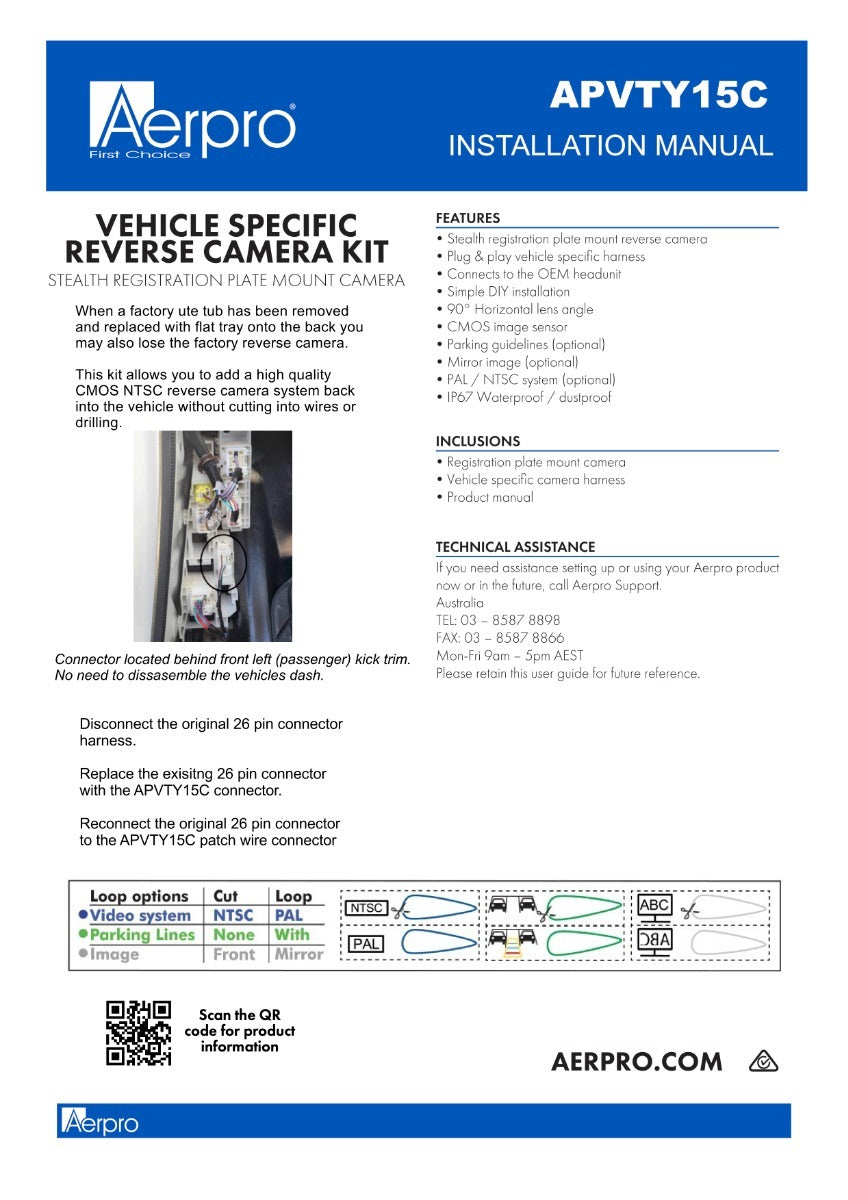 Reversing Camera for Toyota HILUX 2020+*