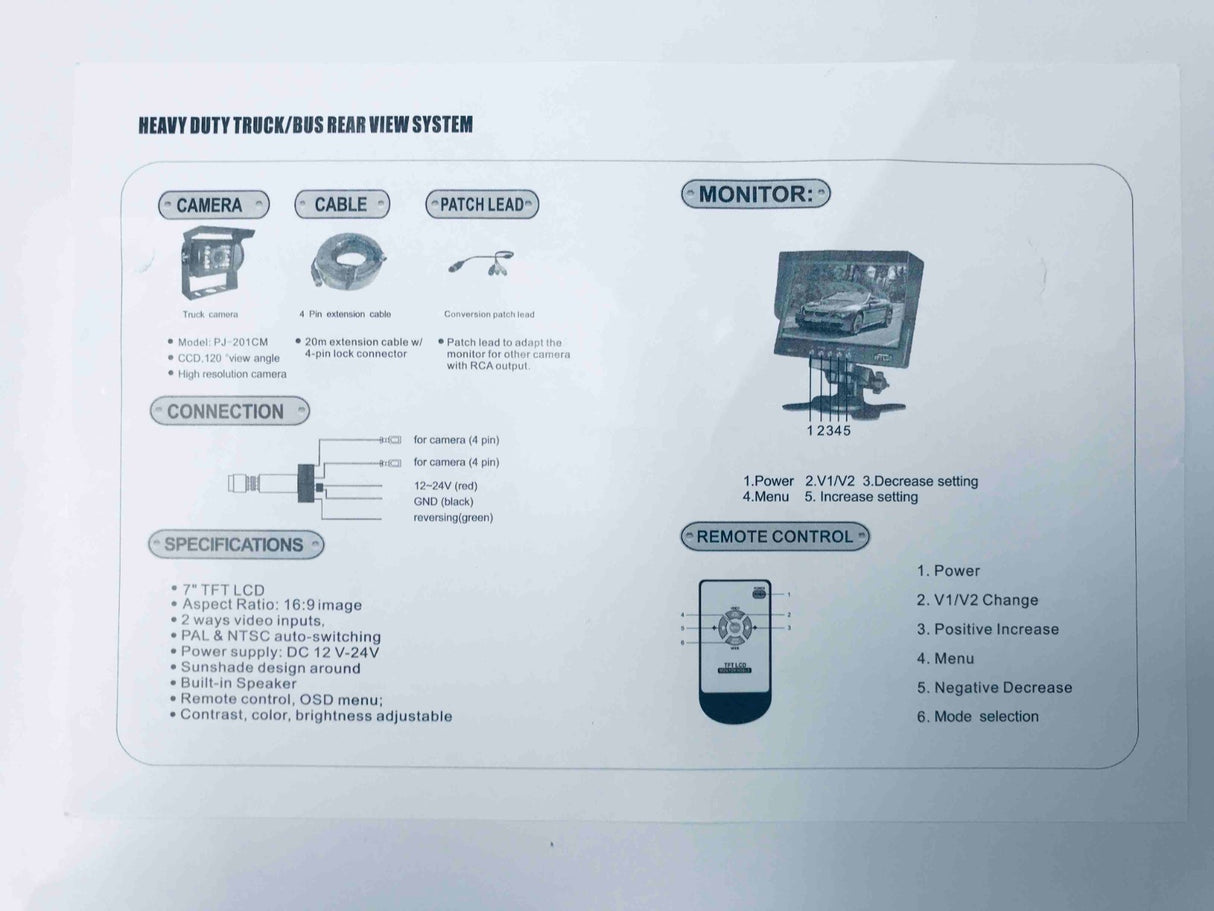 Rear Camera and 7" Monitor System >
