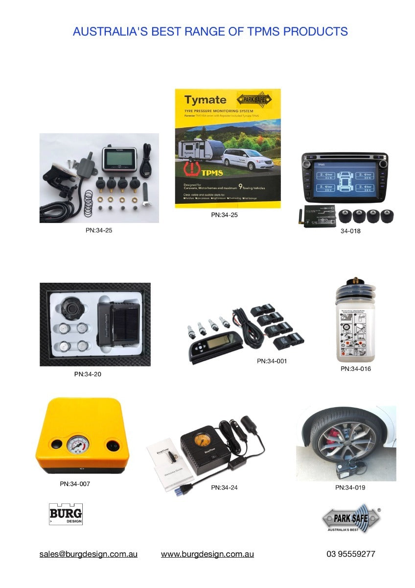 PARKSAFE Compact Tyre Air Compressor Pump