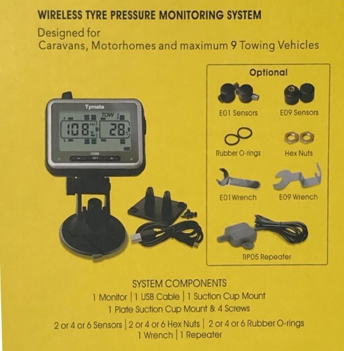 TPMS 6 Tyre Monitoring System