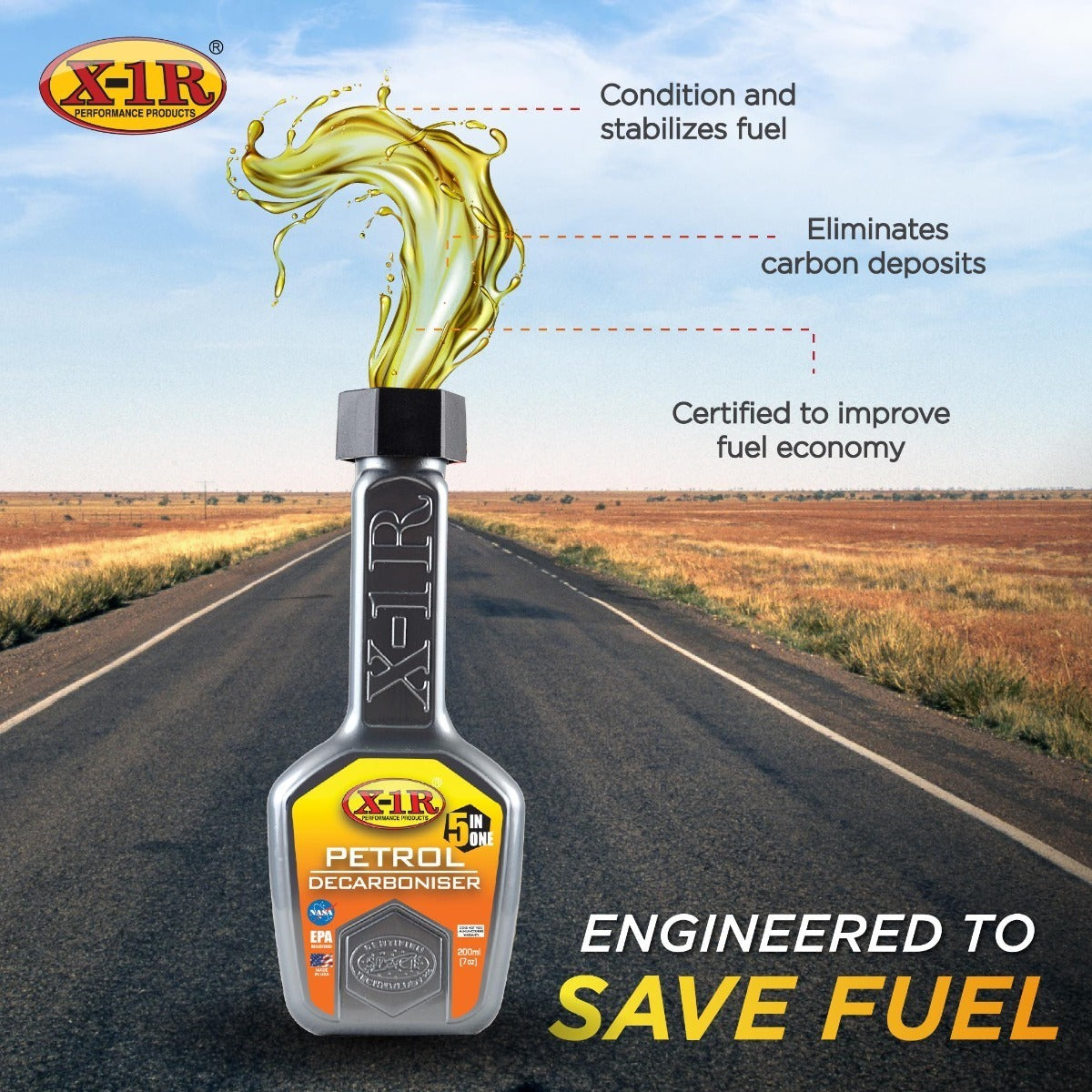 X1R Engine Oil & Petrol Protection Treatments Proven by NASA USA*