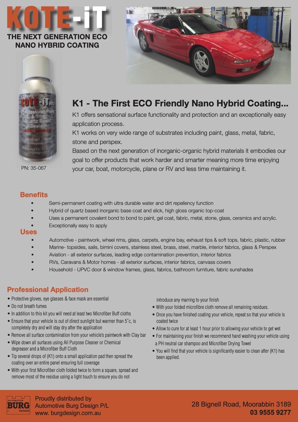 KOTE-iT Ceramic Long Life Car Paint Protection Kit