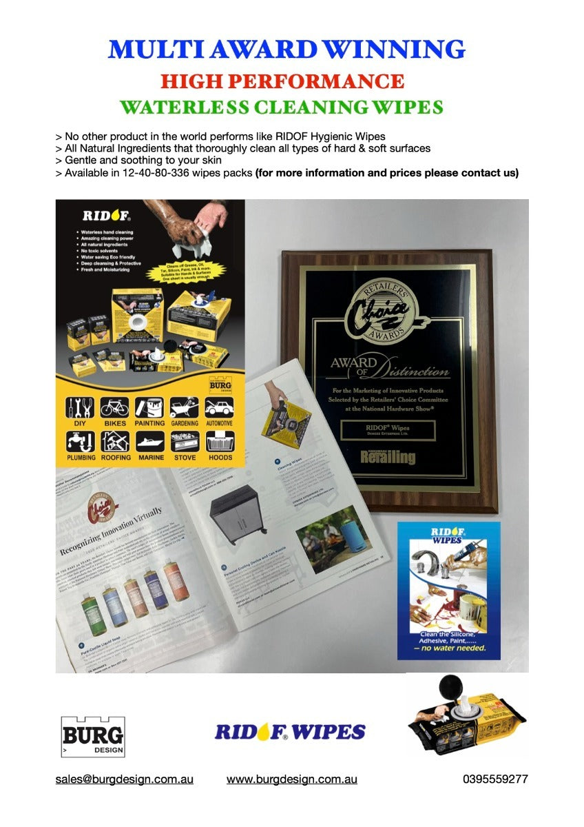 Whiteboard Surface Cleaner by RIDOF 2x 40 wipes packs