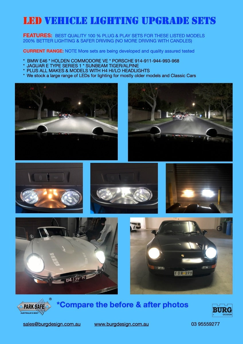 PARKSAFE Porsche 914 LED 2 Piece Headlight Upgrade