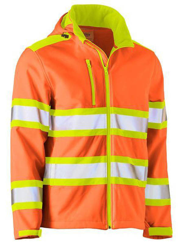 Bisley Taped Double Hi Vis Soft Shell Jacket