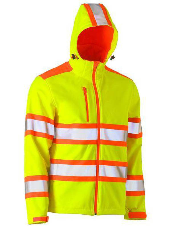 Bisley Taped Double Hi Vis Soft Shell Jacket