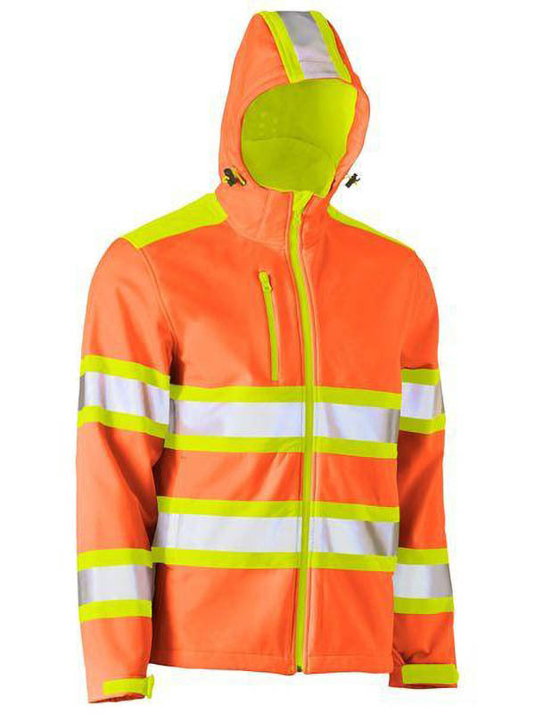 Bisley Taped Double Hi Vis Soft Shell Jacket