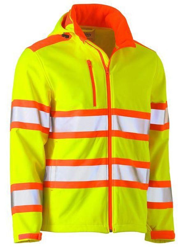 Bisley Taped Double Hi Vis Soft Shell Jacket