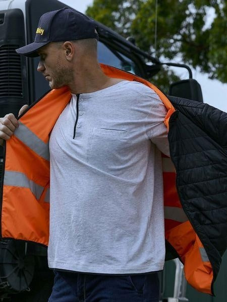 Bisley Taped Hi Vis Reversible Puffer Jacket