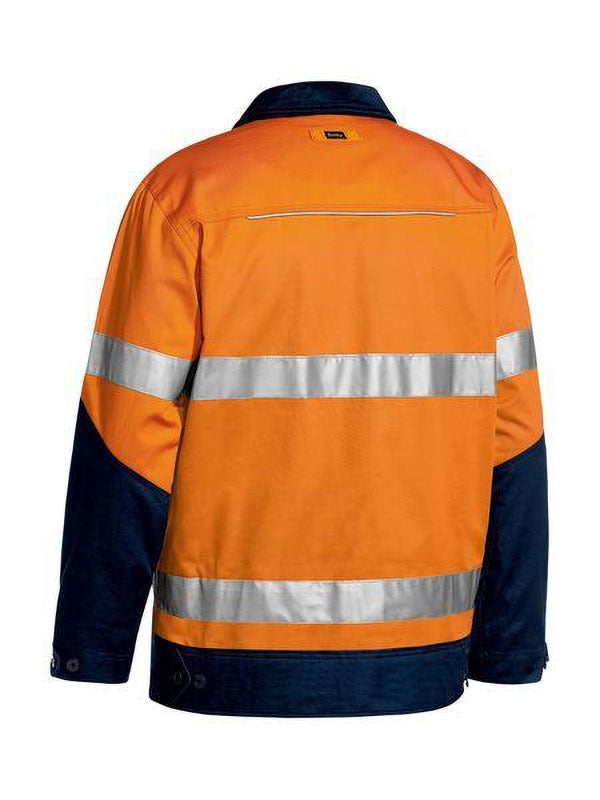 Bisley Taped Hi Vis Drill Jacket with Liquid Repellent finish