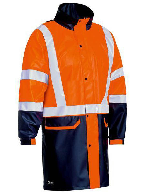 Bisley Taped Hi Vis Stretch PU Rain Coat