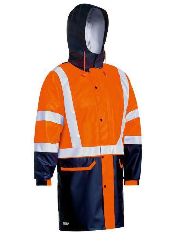 Bisley Taped Hi Vis Stretch PU Rain Coat