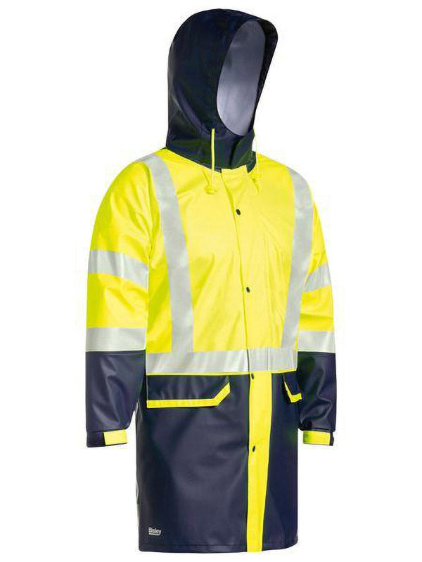 Bisley Taped Hi Vis Stretch PU Rain Coat