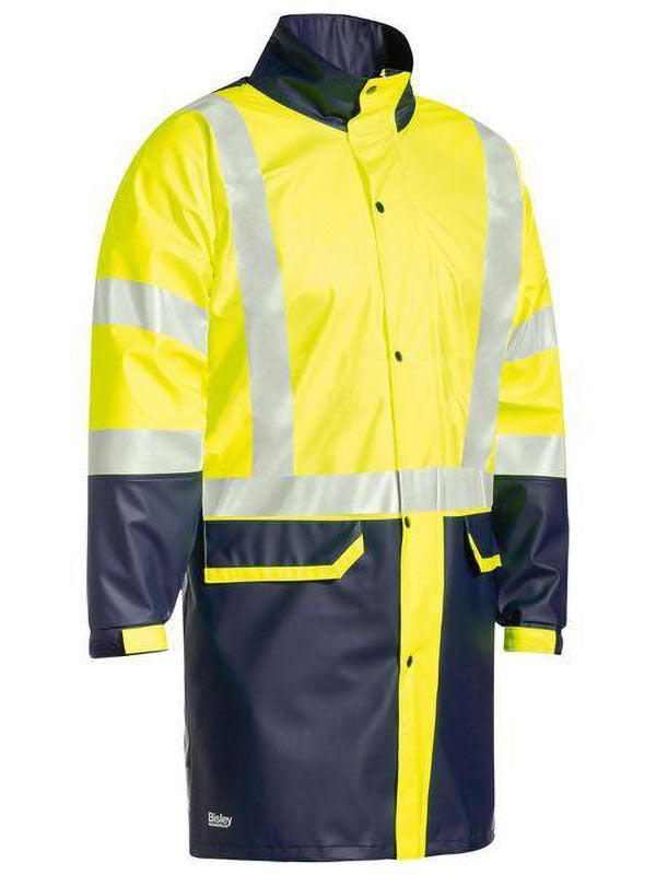 Bisley Taped Hi Vis Stretch PU Rain Coat