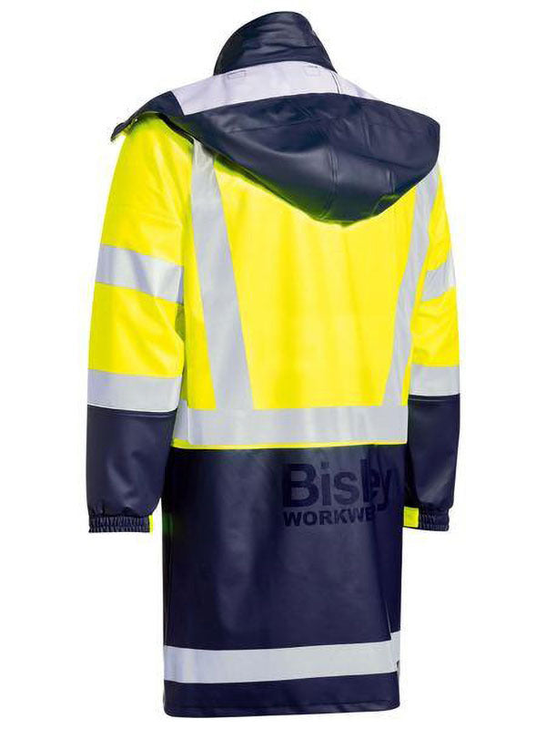 Bisley Taped Hi Vis Stretch PU Rain Coat
