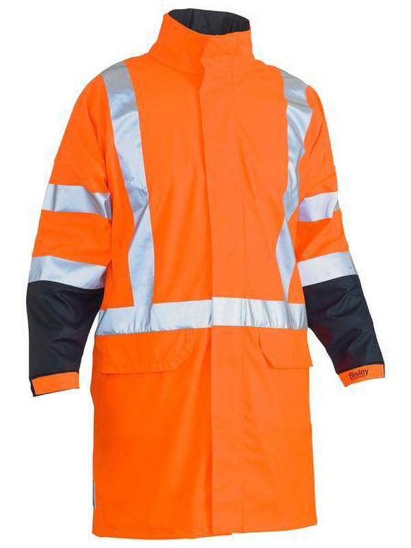 Bisley X Taped Hi Vis TTMC Stretch PU Rain Coat