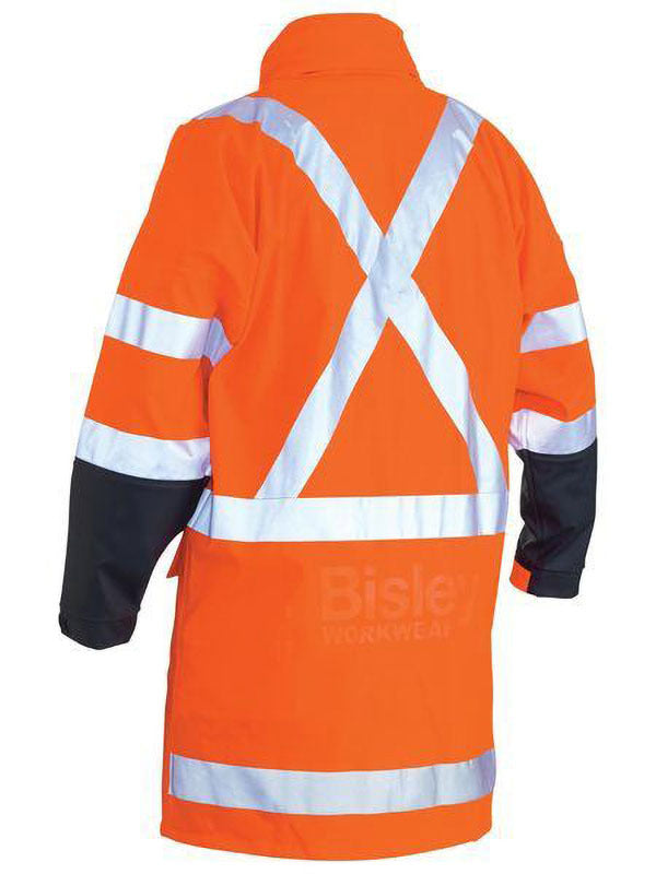 Bisley X Taped Hi Vis TTMC Stretch PU Rain Coat