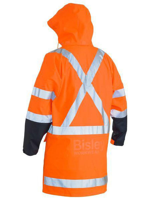 Bisley X Taped Hi Vis TTMC Stretch PU Rain Coat