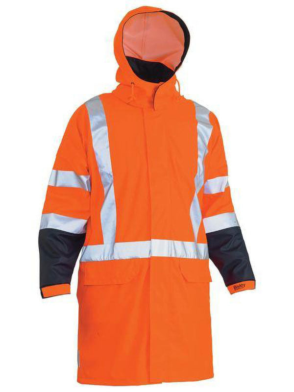 Bisley X Taped Hi Vis TTMC Stretch PU Rain Coat