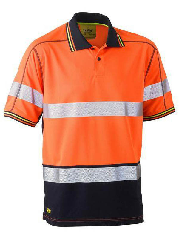 Bisley Taped Hi Vis Polyester Mesh Polo