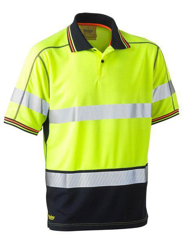 Bisley Taped Hi Vis Polyester Mesh Polo