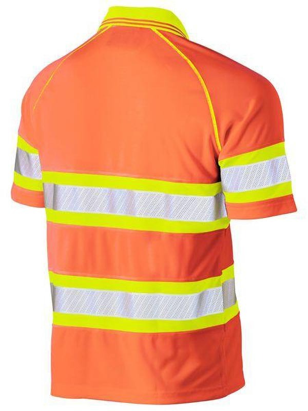 Bisley Tape Double Hi Vis Mesh Polo