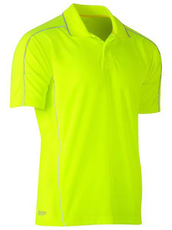 Bisley Cool Mesh Polo with Reflective Piping
