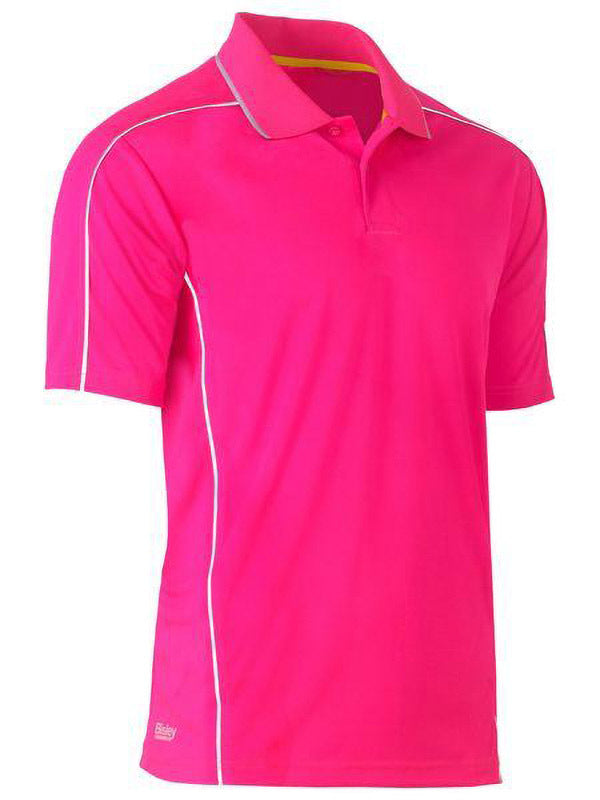 Bisley Cool Mesh Polo with Reflective Piping