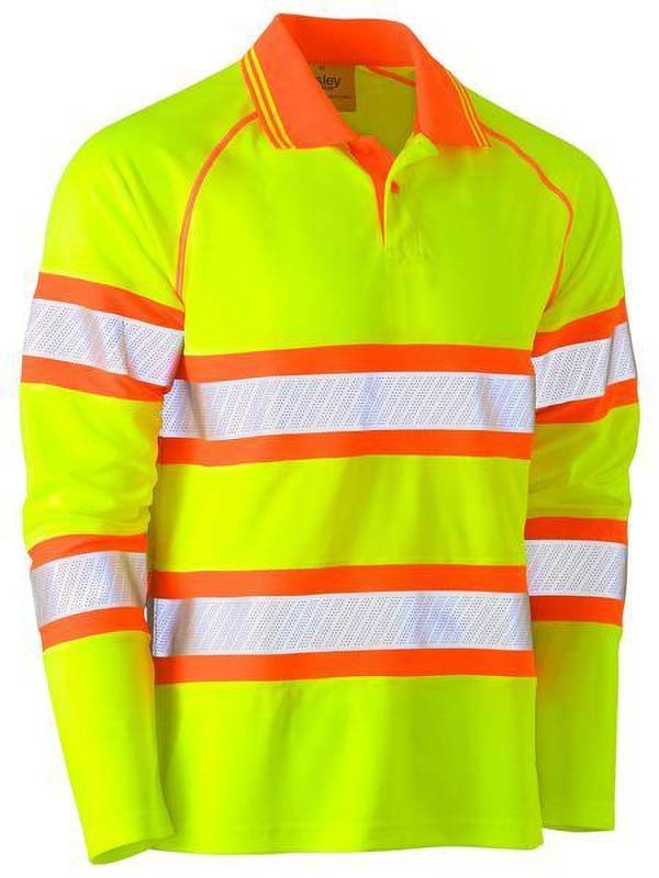 Bisley Tape Double Hi Vis Mesh Polo