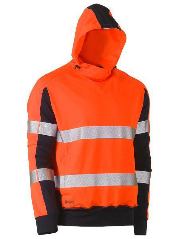 Bisley Taped Two Tone Hi Vis Contrast 4 Way Stretchy Hoodie