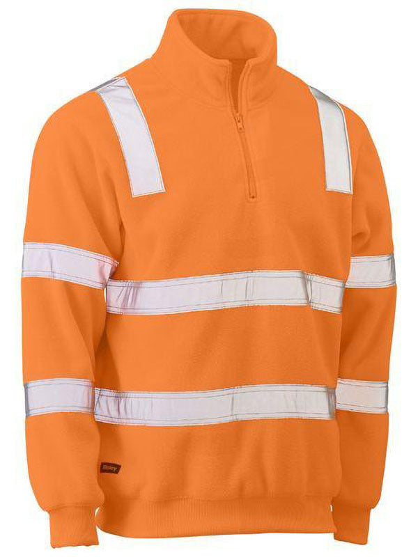 Bisley Taped Hi Vis Rail Polar Fleece Jumper