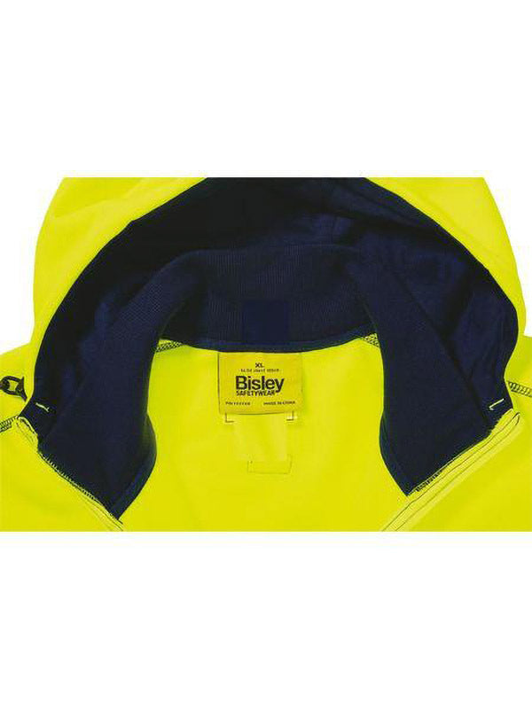 Bisley Hi Vis Zip Front Fleece Hoodie
