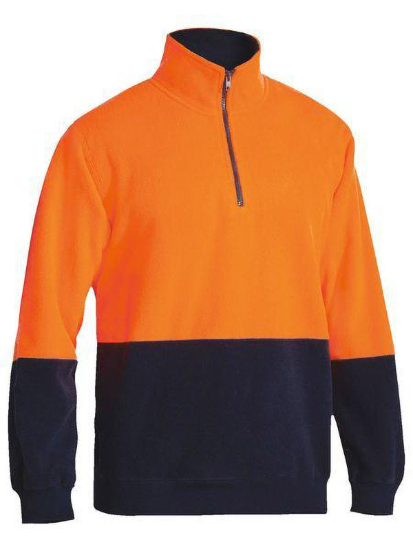 Bisley Hi Vis Polar fleece Zip Pullover