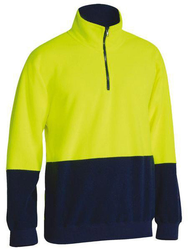 Bisley Hi Vis Polar fleece Zip Pullover