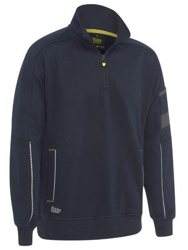 Bisley Work Fleece 1/4 Zip Pullover with Sherpa Lining