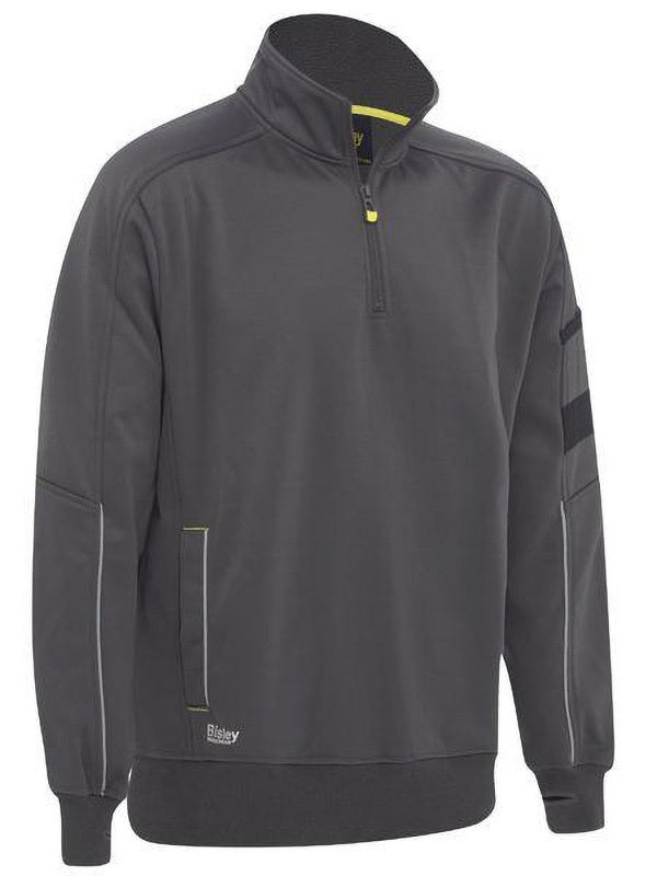 Bisley Work Fleece 1/4 Zip Pullover with Sherpa Lining