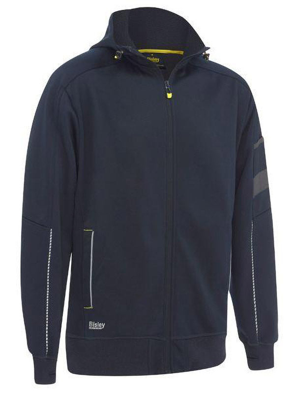Bisley Work Fleece Zip-Front Hoodie with Sherpa Lining