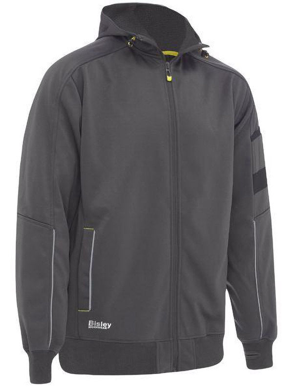 Bisley Work Fleece Zip-Front Hoodie with Sherpa Lining