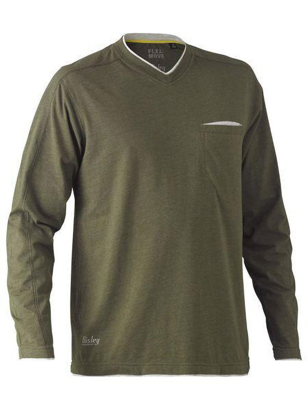 Bisley Flex & Move Cotton V-Neck Tee