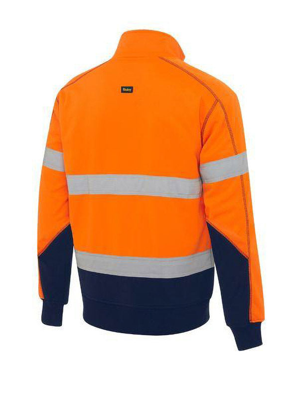 Bisley Taped Hi Vis 1/4 Zip Fleece Pullover with Sherpa Lining