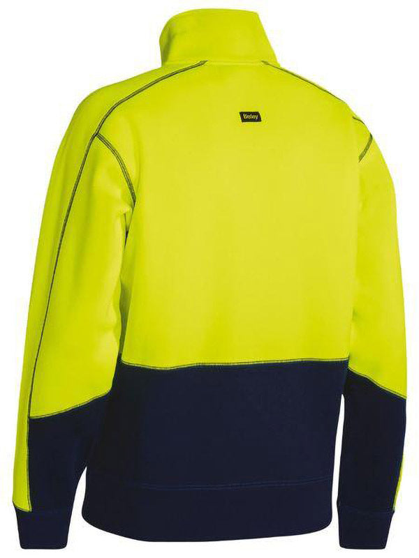 Bisley Hi Vis Fleece 1/4 Zip Pullover