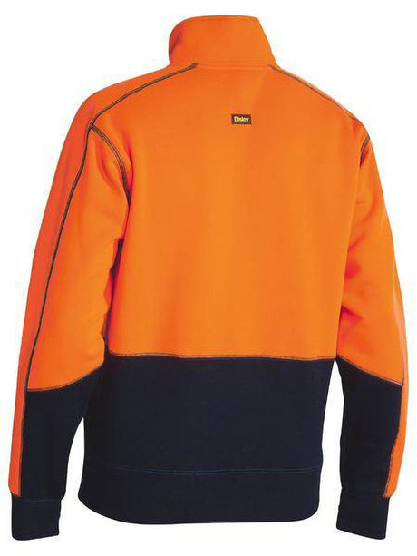 Bisley Hi Vis Fleece 1/4 Zip Pullover
