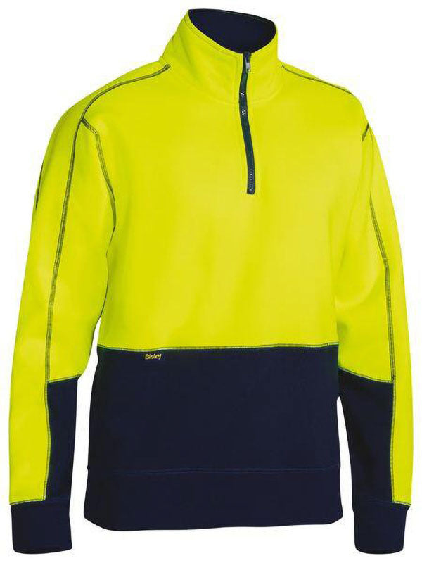 Bisley Hi Vis Fleece 1/4 Zip Pullover