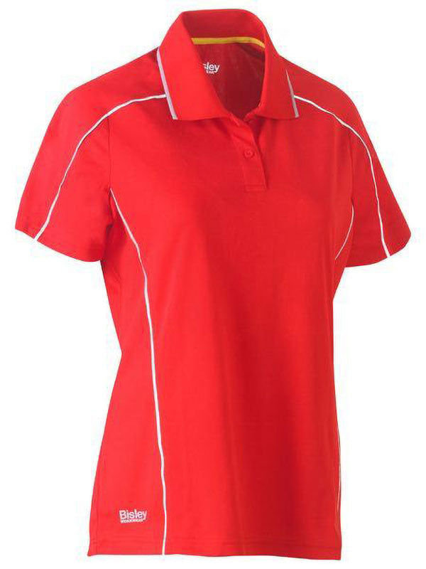 Bisley Women's Cool Mesh Polo with Reflective Piping