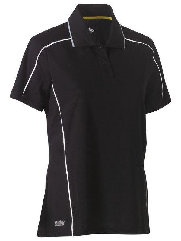 Bisley Women's Cool Mesh Polo with Reflective Piping