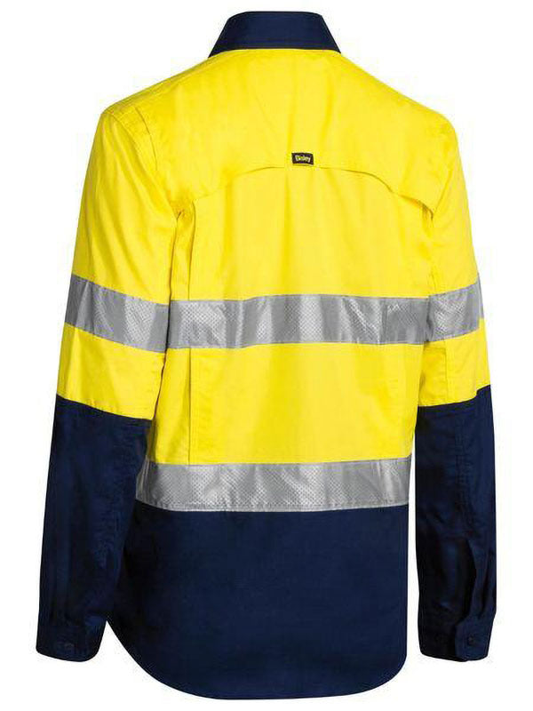 Bisley Women's X Airflow Taped Hi Vis Ripstop Shirt