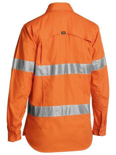 Bisley Women's X Airflow Taped Hi Vis Ripstop shirt