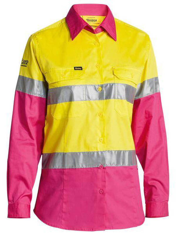 Bisley Women's Taped Hi Vis Cool Lightweight Drill Shirt